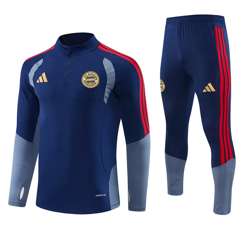 2026 27 Bayern Royal Blue Football Tracksuit for Adults and Kids