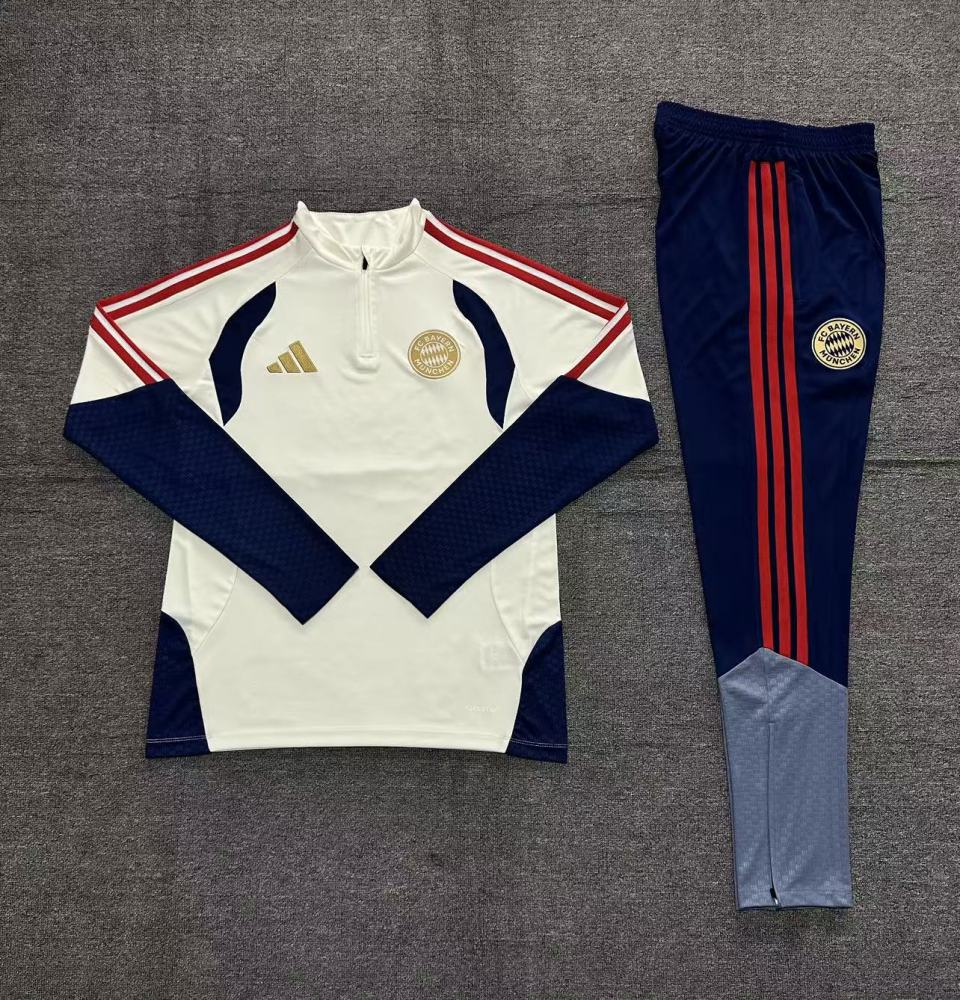 2026 27 Bayern Beige Football Tracksuit for Adults and Kids