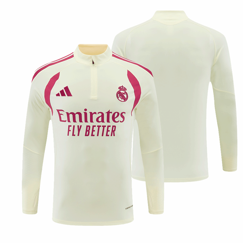 2026 27 Real Madrid Beige Tracksuit set adults and kids
