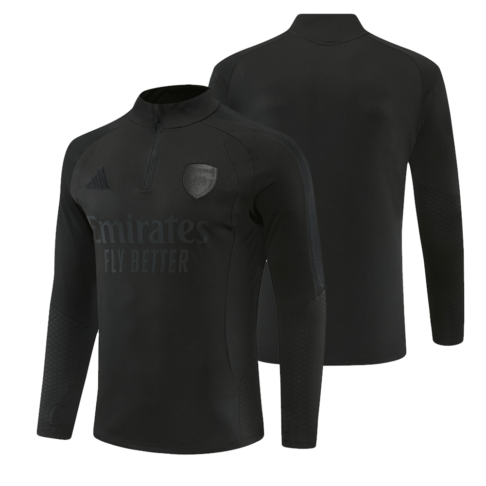 2026 27 Arsenal Black Tracksuit set adults and kids（All black version）