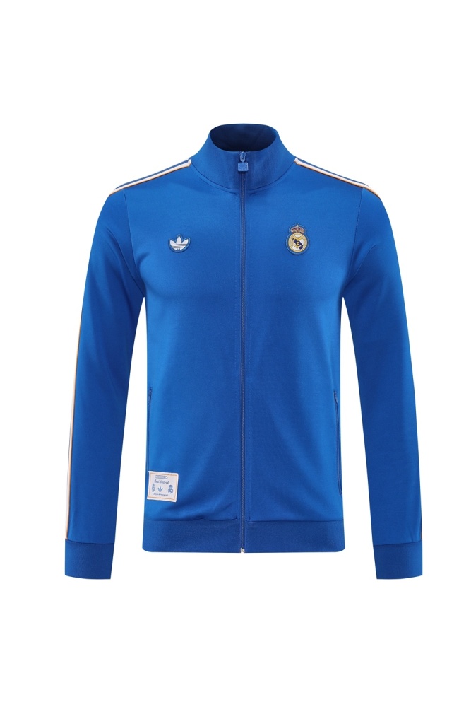 25 26 Real Madrid blue jacket Tracksuit set adults