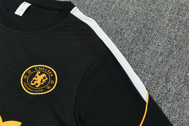 2026 27 Chelsea black Short Sleeve Football Tracksuit for Adults and Kids