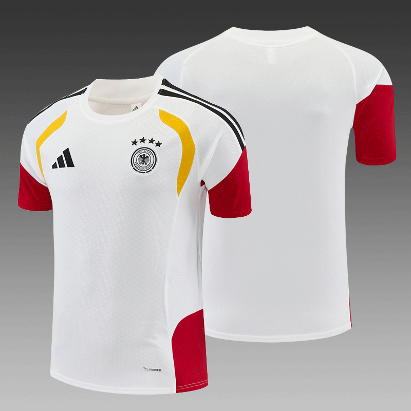 2026 27 Germany White Short Sleeve Football Tracksuit for Adults and Kids