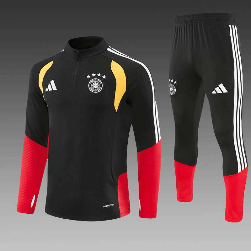 2026 27 Germany Black Tracksuit set adults and kids