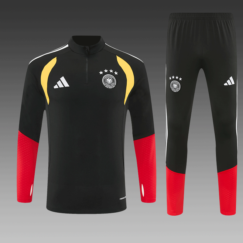 2026 27 Germany Black Tracksuit set adults and kids