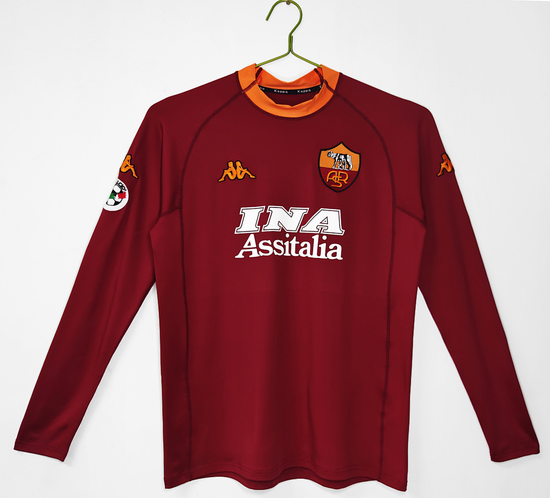 2001/02 season AS Rome home long sleeves retro