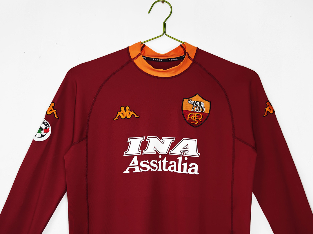 2001/02 season AS Rome home long sleeves retro