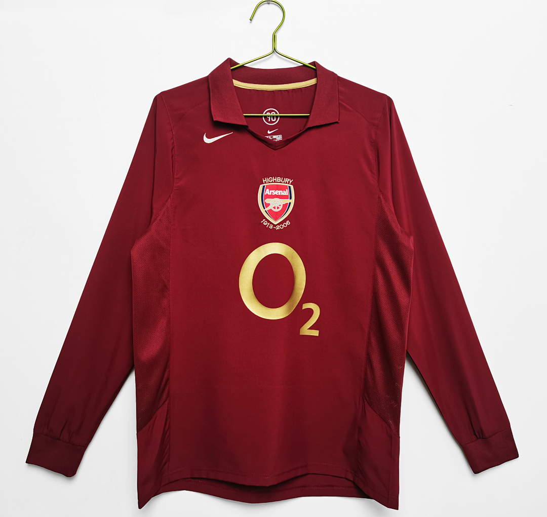 2005/06 season Arsenal home long sleeves retro