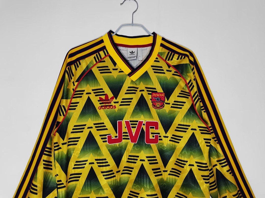 1991/93 season Arsenal away long sleeves retro