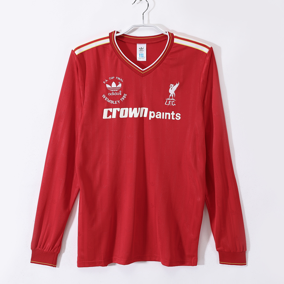1986/87 season Liverpool home retro long sleeves