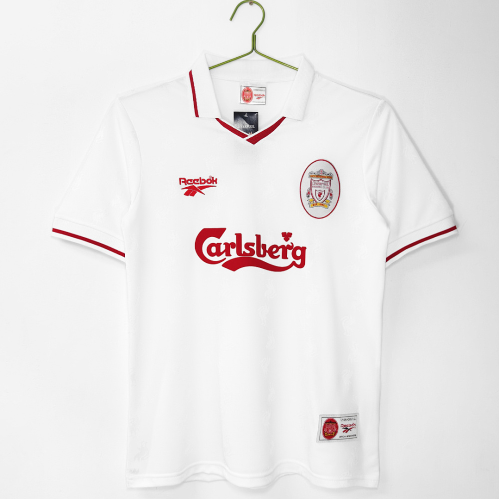 1996/97 season Liverpool white retro