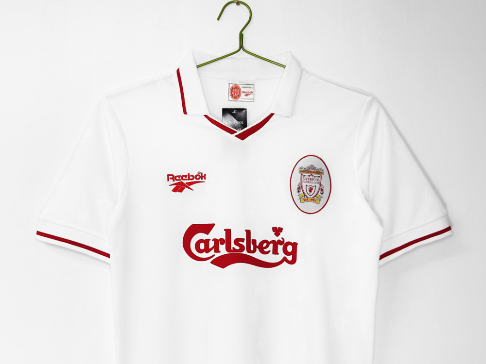 1996/97 season Liverpool white retro