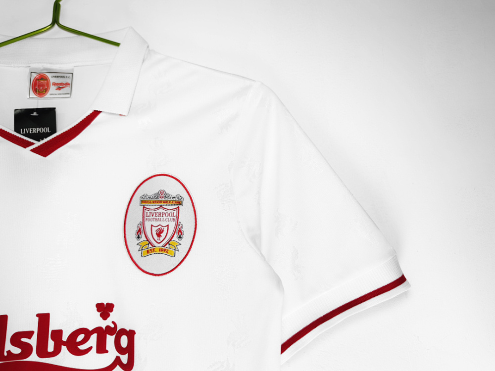 1996/97 season Liverpool white retro