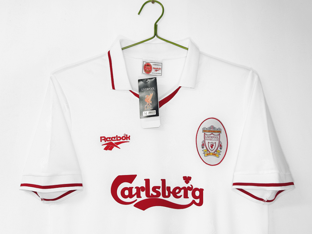 1996/97 season Liverpool white retro