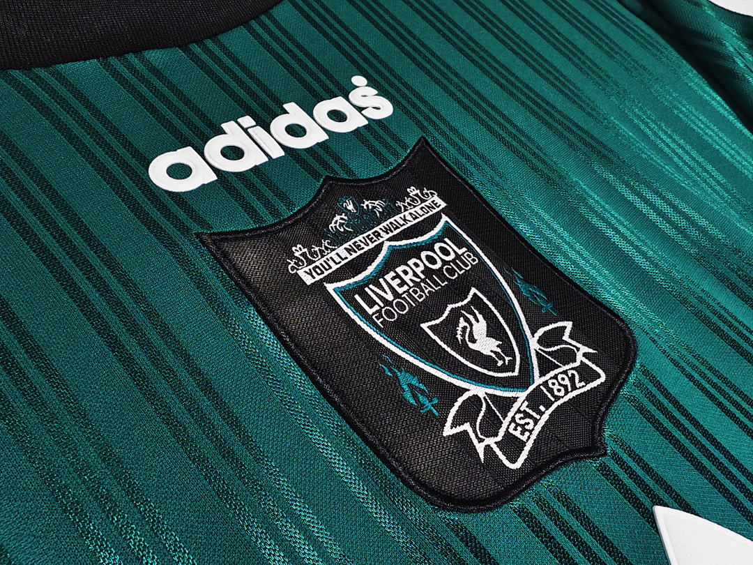 1995/96 season Liverpool green retro
