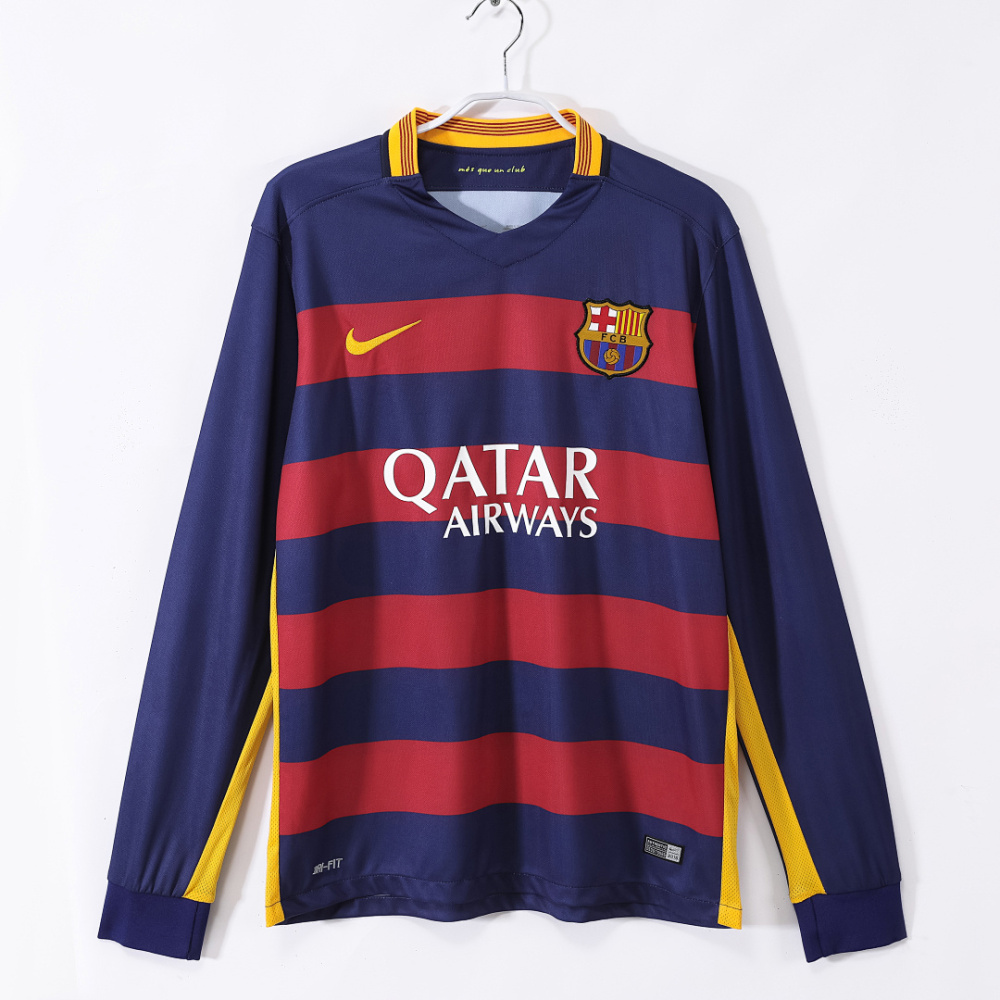 2015/16 season Barcelona home retro long sleeves