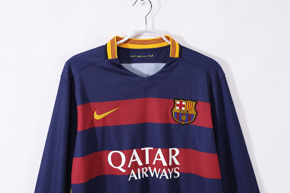 2015/16 season Barcelona home retro long sleeves