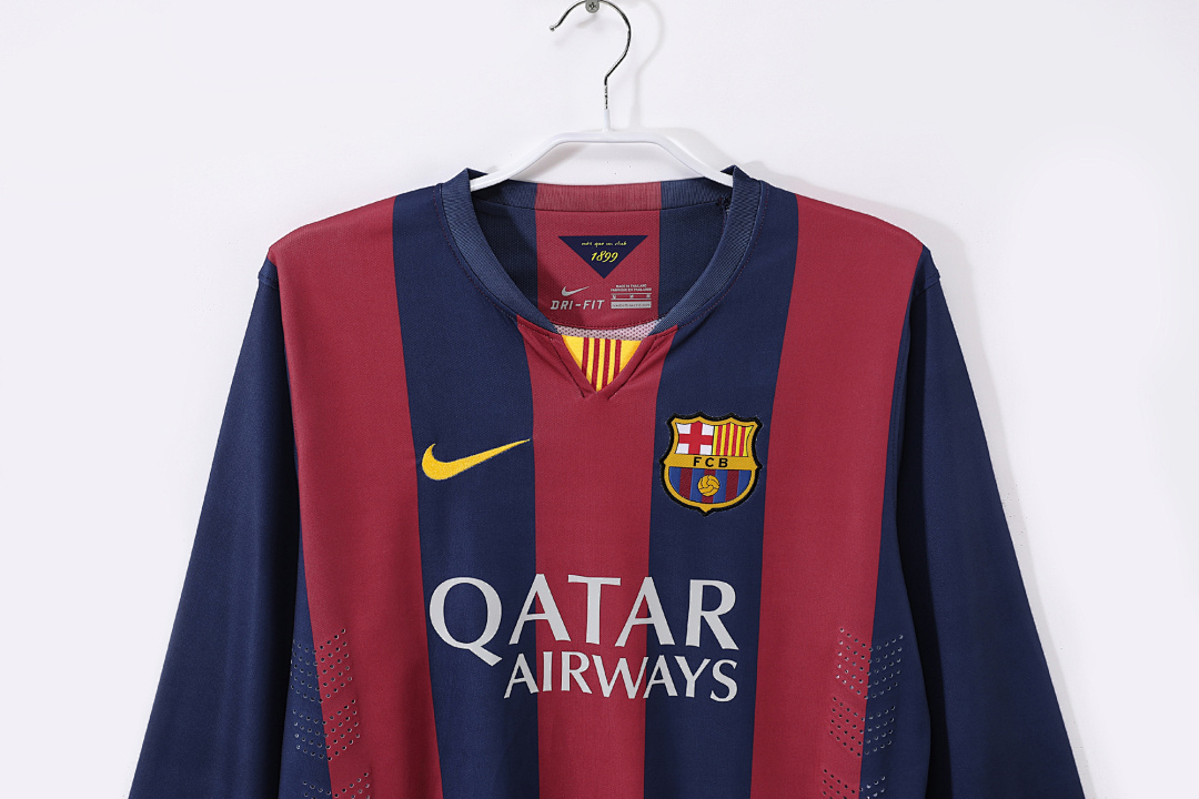 2014/15 season Barcelona home retro long sleeves