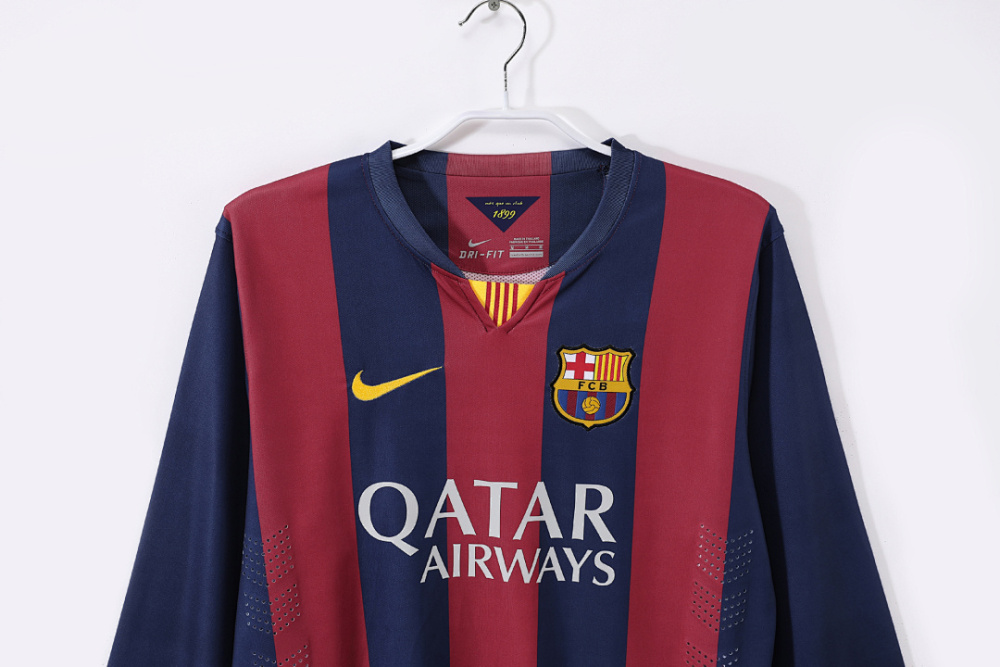 2014/15 season Barcelona home retro long sleeves