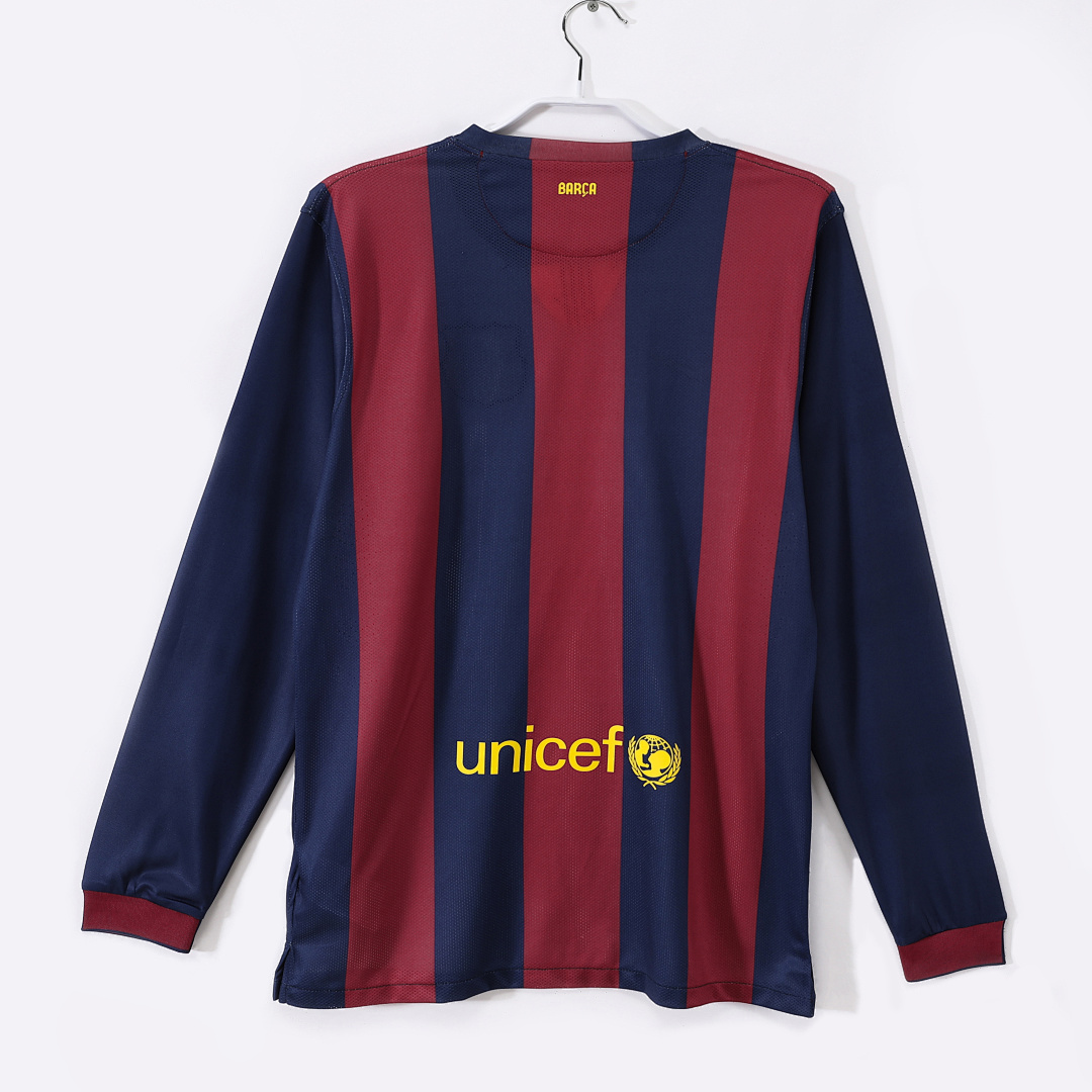 2014/15 season Barcelona home retro long sleeves