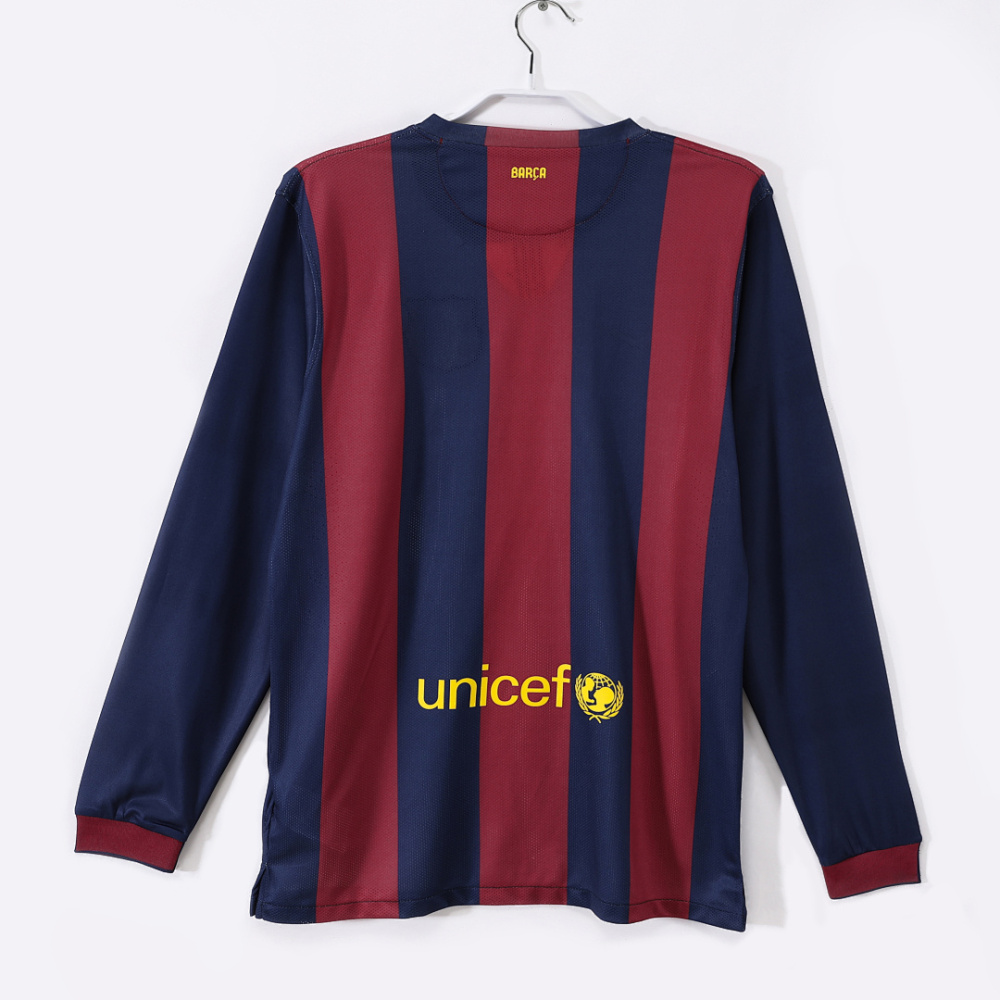 2014/15 season Barcelona home retro long sleeves
