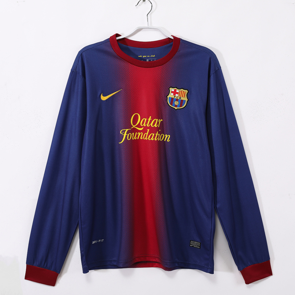2012/13 season Barcelona home retro long sleeves