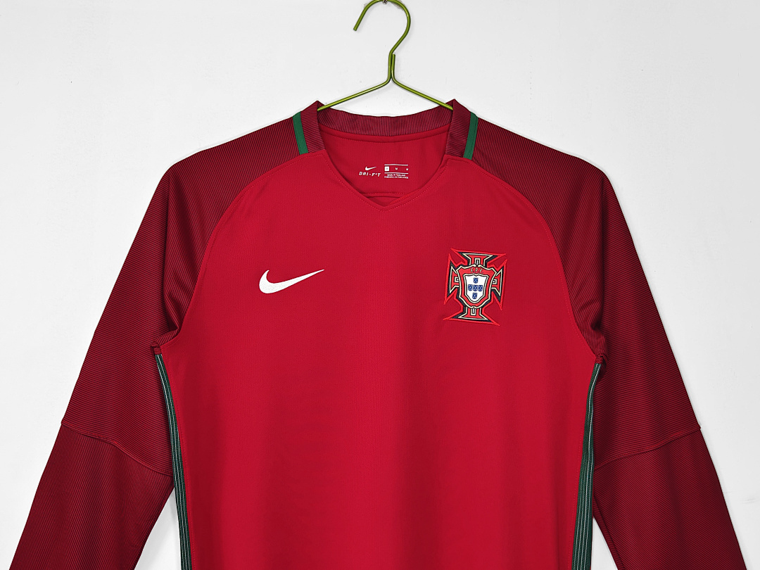 2016 season Portugal home retro long sleeves
