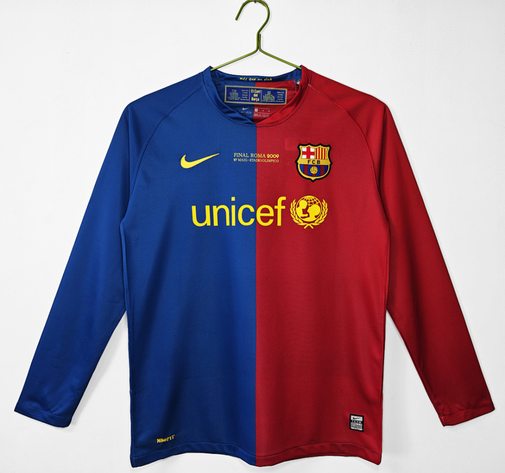 2008/09 season Barcelona home retro long sleeves