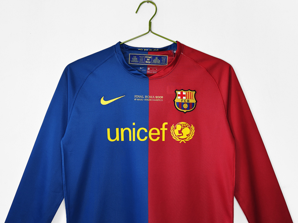 2008/09 season Barcelona home retro long sleeves