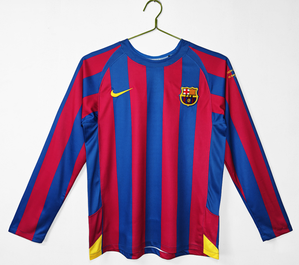 2005/06 season Barcelona home retro long sleeves