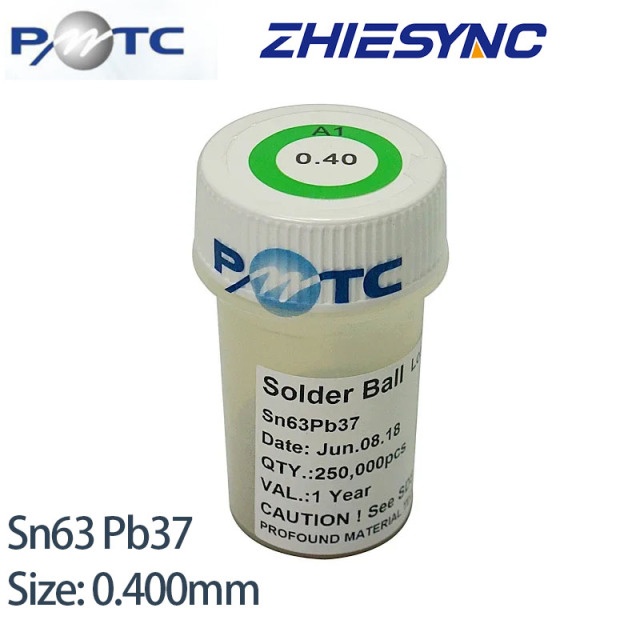 PMTC Sn63 Pb37 Solder Ball 0.4mm 250,000PCS Leaded bga balls for bga reballing,PMTC bga balls,0.4mm bga reballing,Sn63 Pb37 pmtc solder ball,zhiesync.com