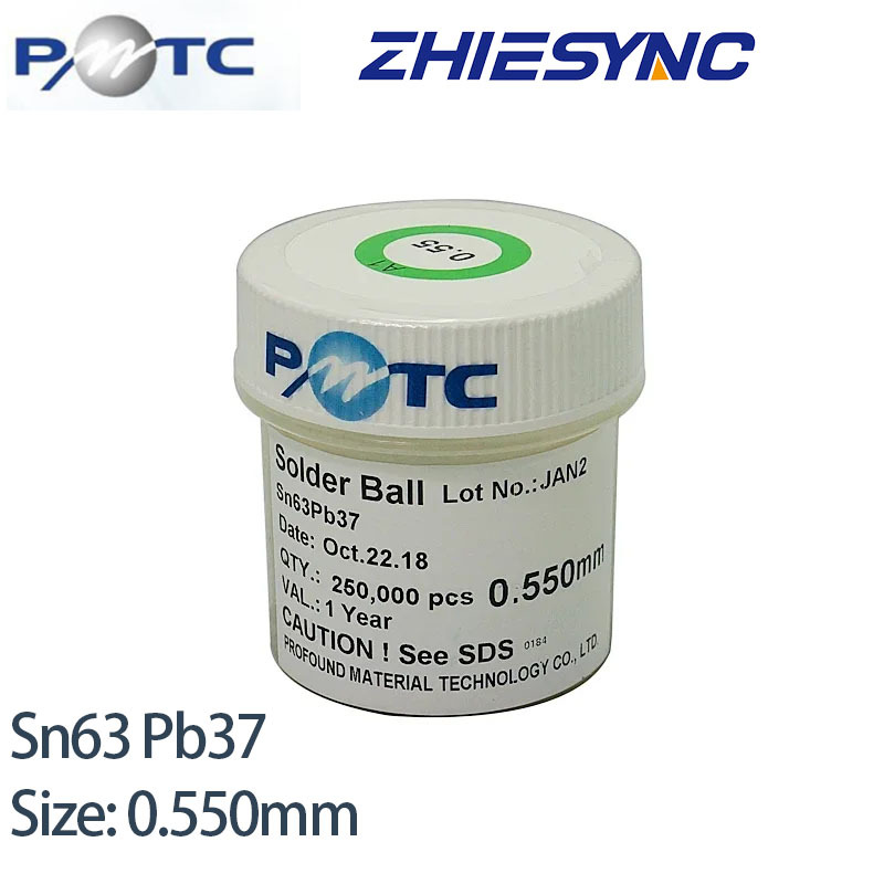 Leaded 250,000 PCS PMTC Solder Ball 0.55mm bga balls,solder ball,solderball for IC Chips PCB Welding Rework,PMTC 0.55mm BGA Solder Balls for BGA Reballing Sn63Pb37,zhiesync.com
