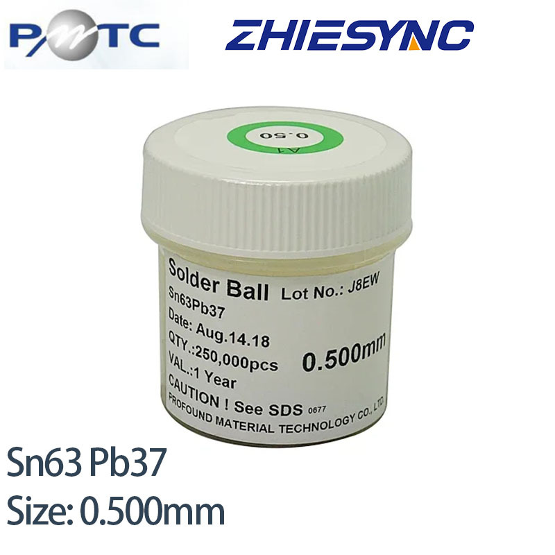 Leaded 250K/Bottle PMTC Solder Ball 0.5mm bga balls,solder ball,solderball for IC Chips PCB Welding Rework,PMTC 0.5mm BGA Solder Balls for BGA Reballing Sn63Pb37,zhiesync.com