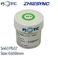 Leaded 250,000 PCS PMTC Solder Ball 0.65mm bga balls,solder ball,solderball,PMTC 0.65mm BGA Solder Balls for BGA Reballing Sn63Pb37,zhiesync.com