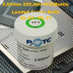 Leaded 250,000 PCS PMTC Solder Ball 0.65mm bga balls,solder ball,solderball,PMTC 0.65mm BGA Solder Balls for BGA Reballing Sn63Pb37,zhiesync.com