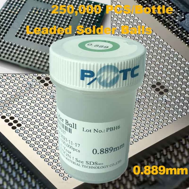Leaded 250,000 PCS PMTC Solder Ball 0.889mm bga balls,solder ball,solderball for BGA reballing,bga balls,solder ball,solderball,bga reballing,zhiesync.com
