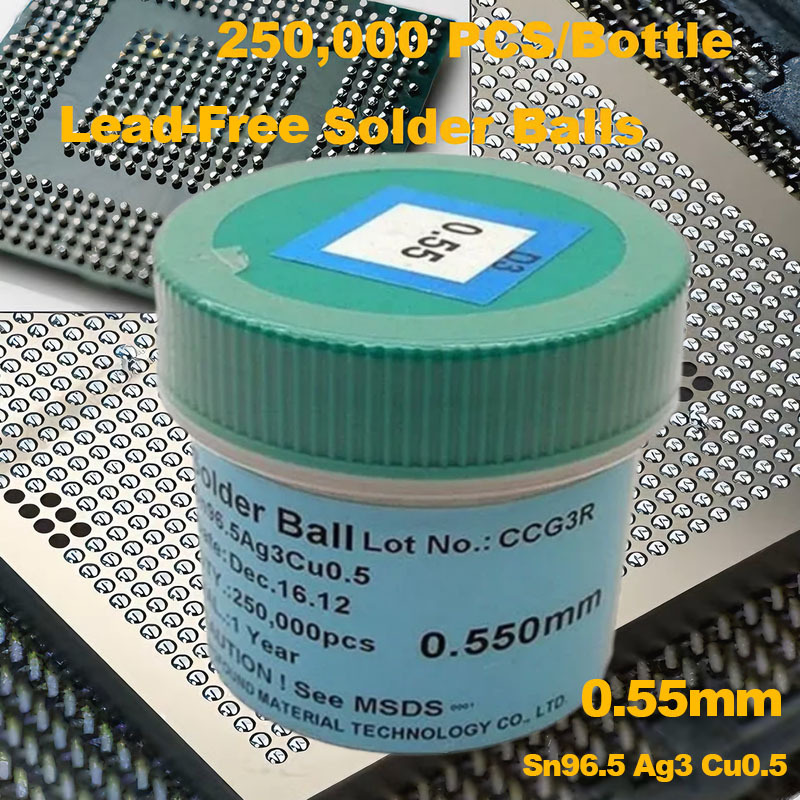 Lead-free 250K PCS PMTC 0.55mm Solder BGA Balls Solderball For BGA Reballing,bga balls,solder ball,solderball,zhiesync.com