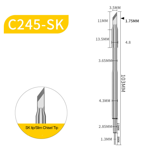 C245 Soldering Iron Tip K/SK/I/IS/2C/3C, Precision SMD PCB Soldering for Mobile Phone Motherboard Repair,C245 Soldering Iron Tip K/SK/I/IS/2C/3C, Precision SMD PCB Soldering for Mobile Phone Motherboard Repair,zhiesync.com