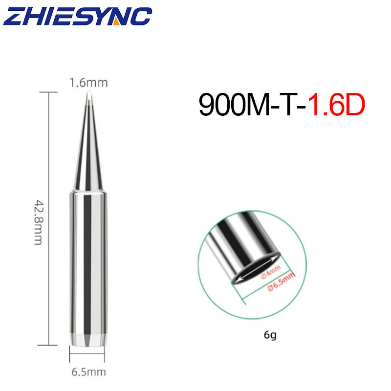 10PCS 900M-T-1.6D 1.6mm Chisel Soldering Tip, Lead-Free Replacement Solder Tip Compatible with 936 Soldering Station for PCB SMD Welding,10PCS 900M-T-1.6D 1.6mm Chisel Soldering Tip, Lead-Free Replacement Solder Tip Compatible with 936 Soldering Station for PCB SMD Welding,zhiesync.com