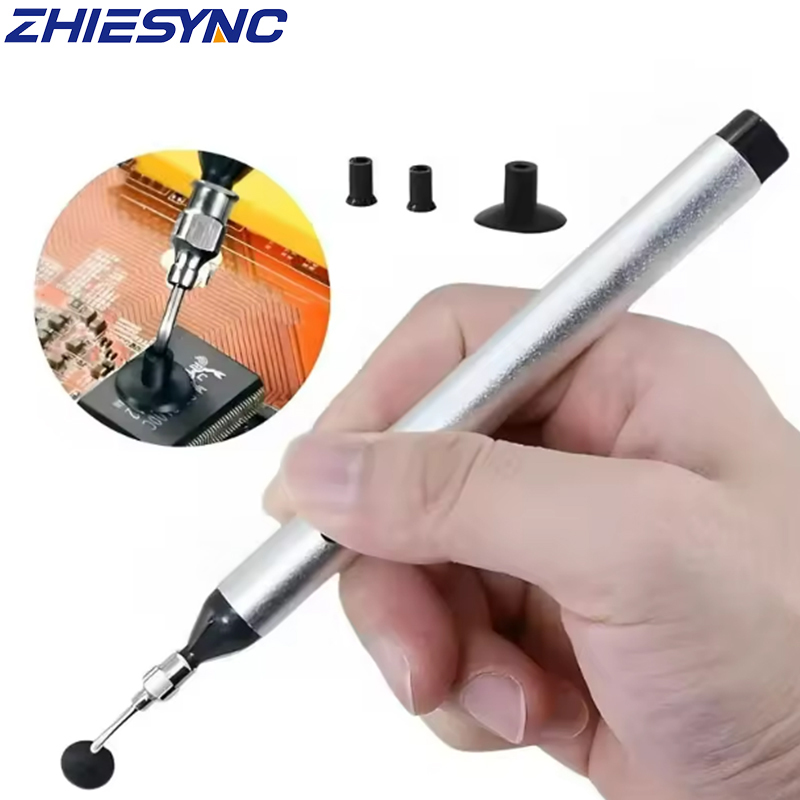 FFQ-939 IC SMD Vacuum Suction Pen with 3 Suction Heads, SMD Pickup Tool, IC Chip Remover, PCB Repair Tool,FFQ-939 IC SMD Vacuum Suction Pen with 3 Suction Heads, SMD Pickup Tool, IC Chip Remover, PCB Repair Tool,zhiesync.com