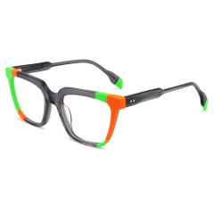 Colorful Accent Cat-Eye Acetate Optical Frame CO1141