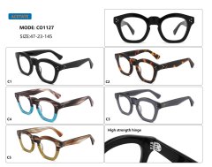 Vintage Thick-Rim Square Acetate Optical Frame CO1127