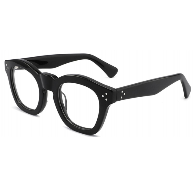 Vintage Thick-Rim Square Acetate Optical Frame CO1127