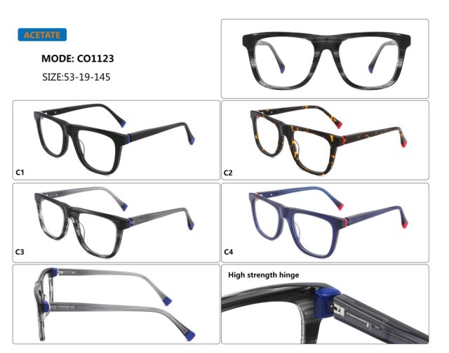 Bold Retro Square Acetate Optical Frame CO1123