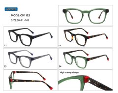 Playful Colored Square Acetate Optical Frame CO1122