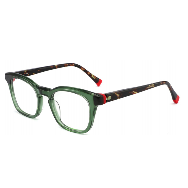 Playful Colored Square Acetate Optical Frame CO1122