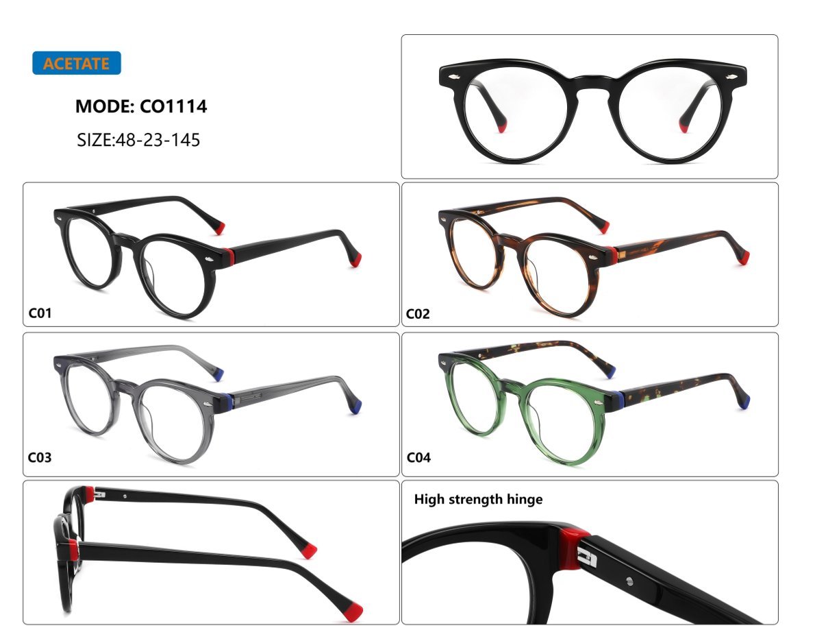 Preppy Round Acetate Optical Frame CO1114