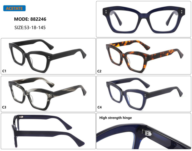 Polished Smart Square Acetate Optical Frame 882246