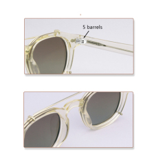 Acetate Clip-On Polarized Sunglasses for Optical Frames - Model AC9099C
