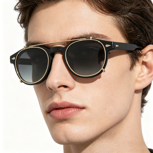 Acetate Clip-On Polarized Sunglasses for Optical Frames - Model AC9099C